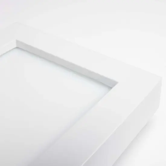 16w 18-in x 5-in Flush Mount LED Fixture 3000K Rectangle Shape White Finish 120v {4}