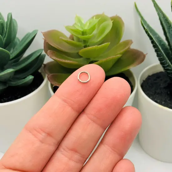 100, 500 or 1,000 Pieces: 6 mm Rhodium Silver Open Jump Rings, 18g {3}