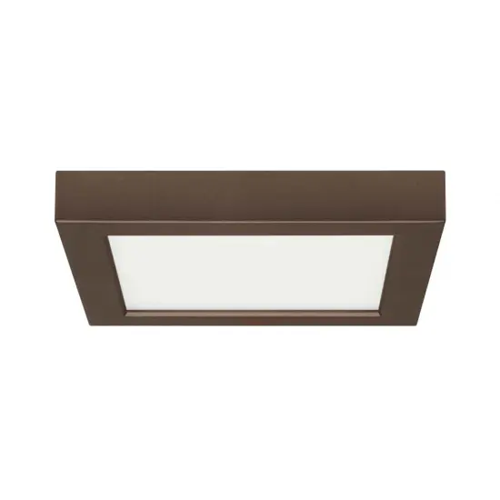 13.5w 7-in Flush Mount LED Fixture 2700K Square Shape Bronze Finish 120v Warm White {1}
