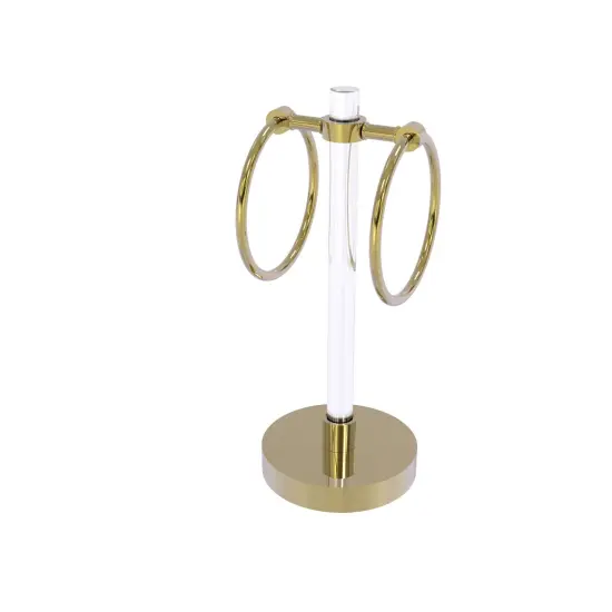Clearview Collection Vanity Top Guest Towel Ring - Unlacquered Brass {1}