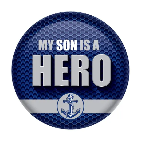 My Son Is A Hero Button, (Pack of 6) {1}