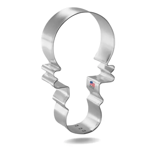 Baby Rattle Cookie Cutter 4", CookieCutter.com, Tin Plated Steel, Handmade in the USA {1}