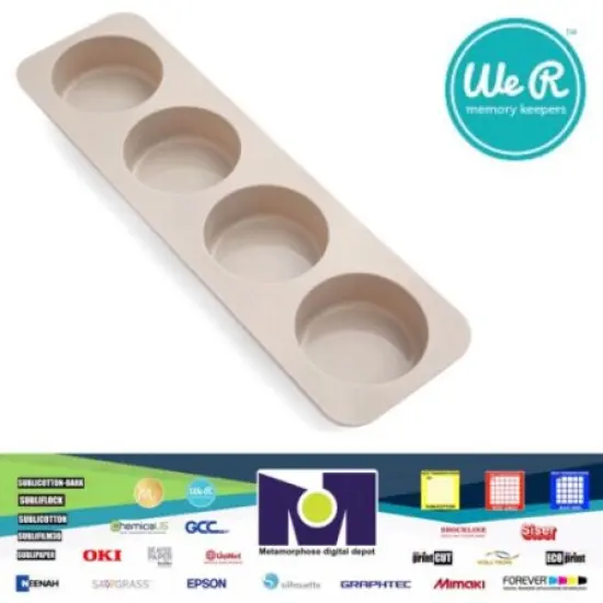 We R Memory Keepers SUDS SOAP Mold, Circle, 4 Cavity 60000192 {1}