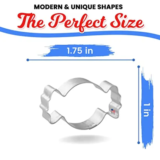 CookieCutter.com Mini Candy Wrapper 1.75 in Cookie Cutter Sweets Tin Plated Steel Made in USA {2}