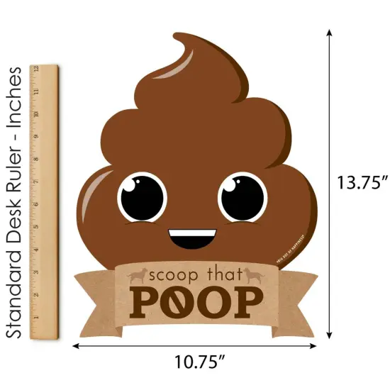 Big Dot of Happiness Scoop That Poop - Outdoor Lawn Sign - No Dog Poop Sign Yard Sign - 1 Piece {6}