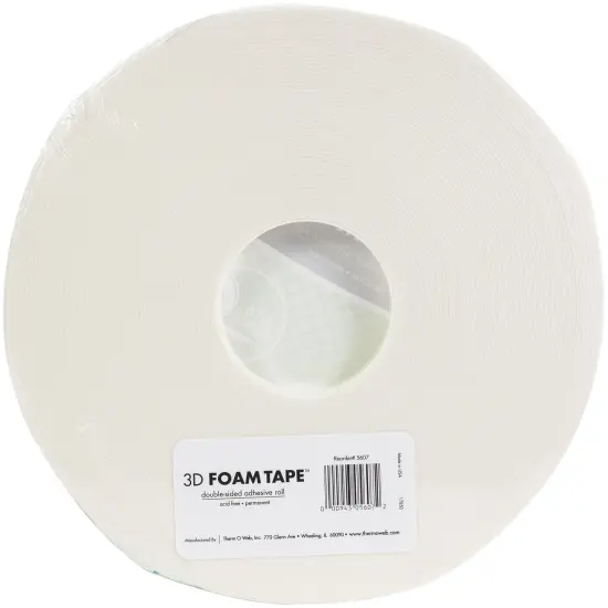 iCraft 3D Foam Tape Jumbo Roll-White .5"X108' {3}