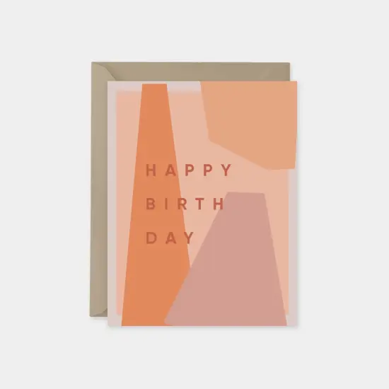 Happy Birthday Card, Terracotta Blush {1}