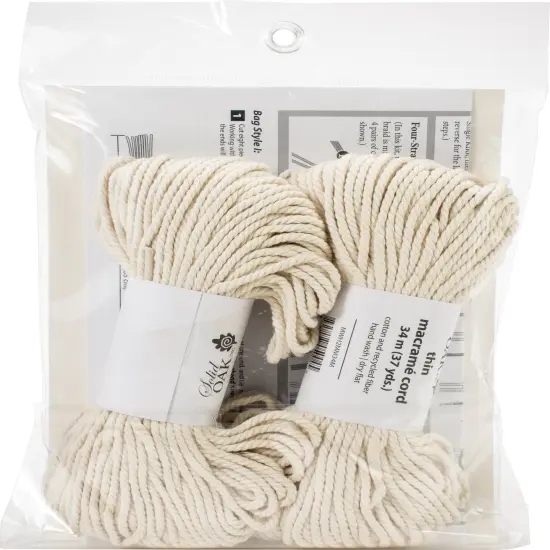 Solid Oak Macrame Bottle Bags Kit-Makes 3 {3}