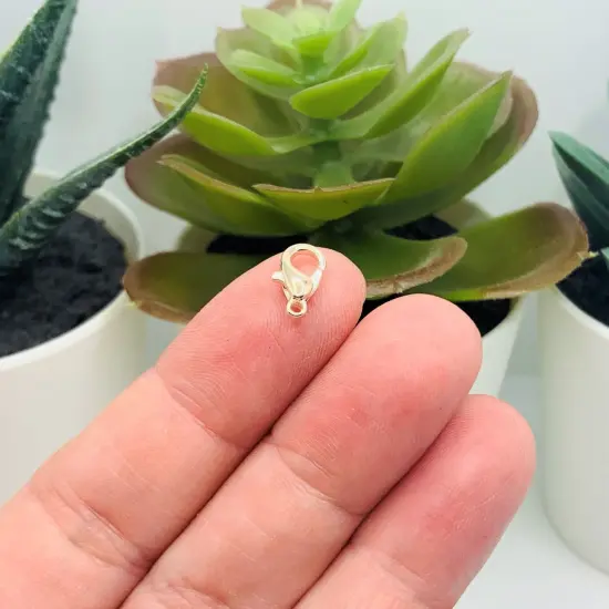 100 or 500 Pieces: 6 x 10 mm Light Rose Gold Plated Lobster Claw Clasps {2}