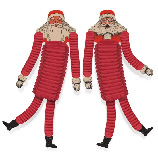 Vintage Christmas Santa Tissue Dancers, (Pack Of 12) {1}