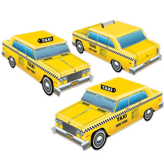3-D Taxi Cab Centerpieces, (Pack Of 12) {1}