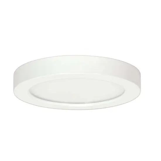 18.5w 9-in Flush Mount LED Fixture 3000K Round Shape White Finish 277v Warm White {1}