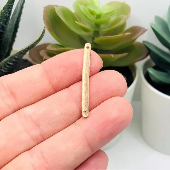 4, 20 or 50 Pieces: Rose Gold 33x3mm Simple Minimalist Bar Connectors {4}