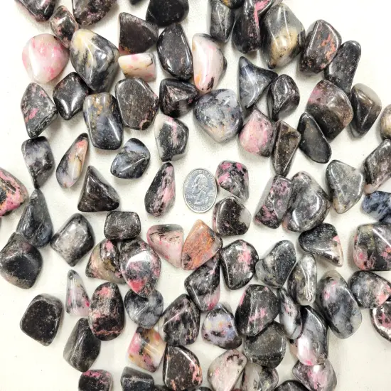 Tumbled Rhodonite Crystals Bulk from Madagascar {3}