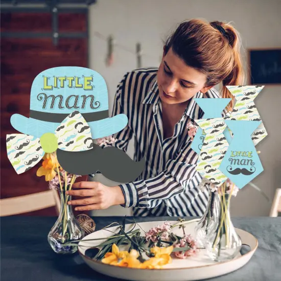 Big Dot of Happiness Dashing Little Man Mustache Party - Baby Shower or Birthday Party Centerpiece Sticks - Showstopper Table Toppers - 35 Pieces {4}