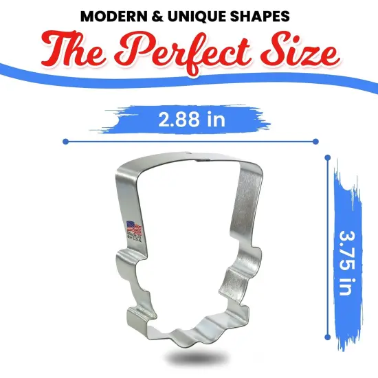 Monster Head Cookie Cutter 3.75 in B1581, CookieCutter.com, Tin Plated Steel, Handmade in the USA {3}