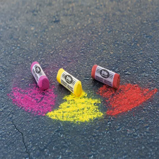 Soho Urban Artist Jumbo Kids Sidewalk Chalk, Street Pastel Set - for Pavement, Sidewalks, Concrete, or Brick with Rich Pigments, Bright, Smooth and Durable - 20 Unique Assorted Colors {7}