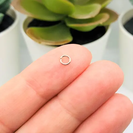 100, 500 or 1,000 Pieces: 4 mm Rhodium Silver Open Jump Rings, 21g {3}