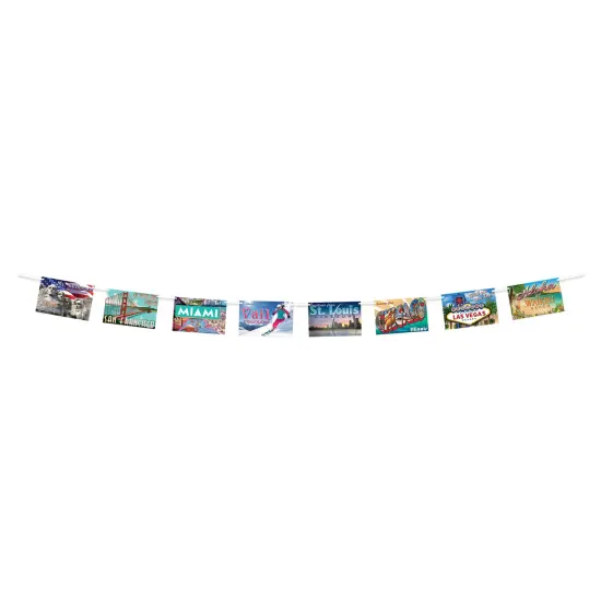 Travel America Postcard Streamer, (Pack Of 12) {1}