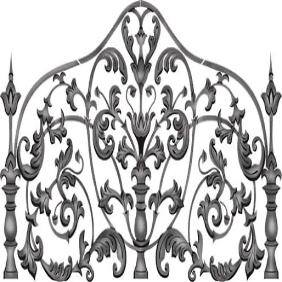 Iron Headboard Full/Double Wall Stencil | 2737 by Designer Stencils | Pattern Stencils | Reusable Stencils for Painting | Safe & Reusable Template for Wall Decor | Try This Stencil Instead of a Wallpaper | Easy to Use & Clean {1}
