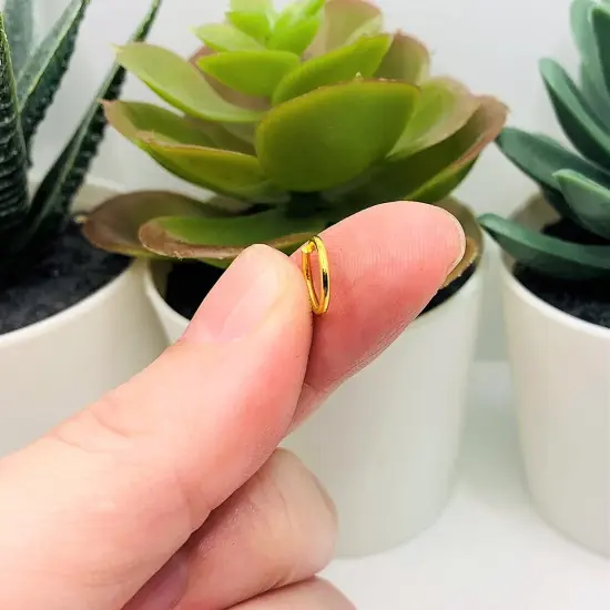 100, 500 or 1,000 Pieces: 9 mm Gold Plated Open Jump Rings, 17g {4}