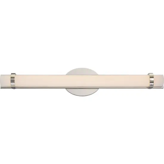 Nuvo Slice 1-Light 24" LED Double Wall Vanity Sconce in Polished Nickel Finish {1}