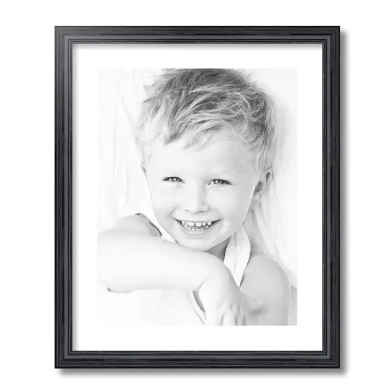 ArtToFrames 18x22" Matted Picture Frame with 14x18" Single Mat Photo Opening Framed in 1.25" Black and 2" Mat (FWM-4083-18x22) {4}