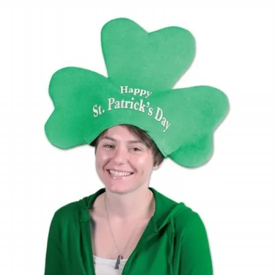 Plush St Patrick's Day Shamrock Hat (Pack of 6) {1}