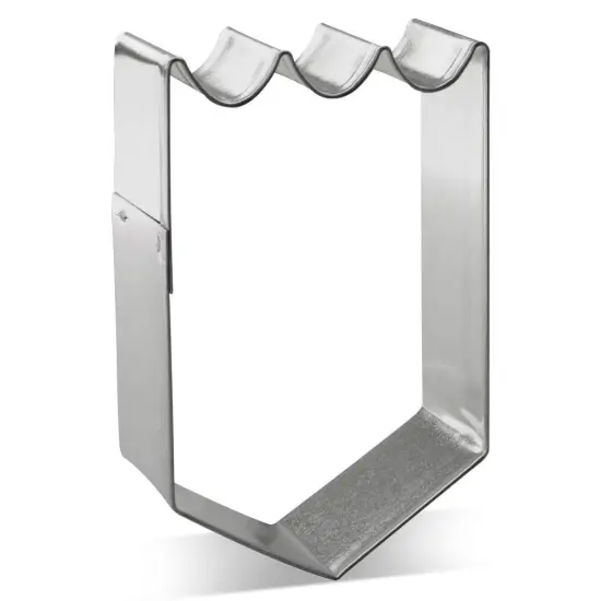 Castle Royal Banner Cookie Cutter 3.75 in, CookieCutter.com, Tin Plated Steel, Handmade in the USA {1}