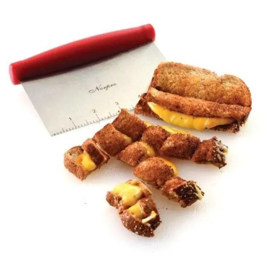 Norpro 6" Grip-EZ Handle Stainless Steel Food Chopper / Scrapper - Red {5}