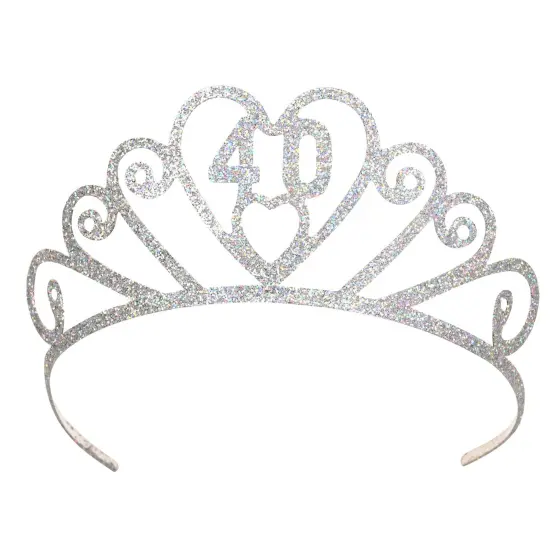 Glittered Metal40Tiara (Pack of 6) {1}