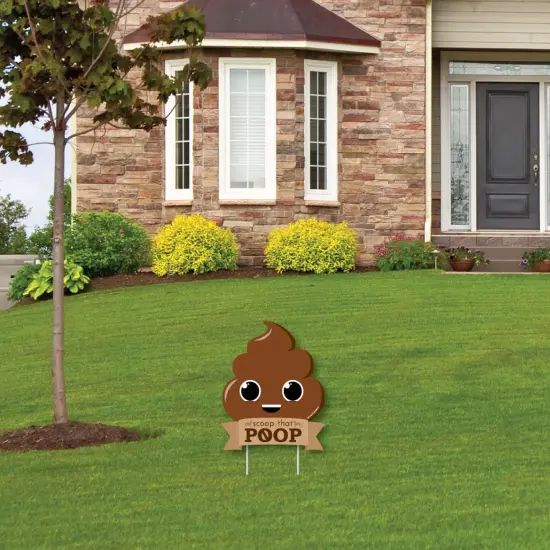 Big Dot of Happiness Scoop That Poop - Outdoor Lawn Sign - No Dog Poop Sign Yard Sign - 1 Piece {4}