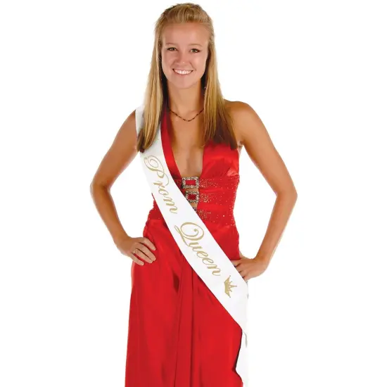 Prom Queen Satin Sash (Pack of 6) {1}
