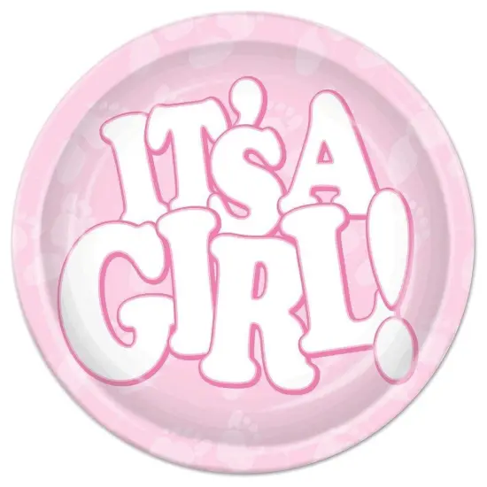 It's A Girl! Plates (Pack of 12) {1}