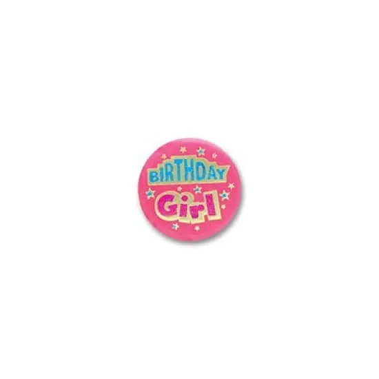 Birthday Girl Satin Button (Pack of 6) {1}