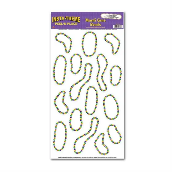 Mardi Gras Beads Peel 'N Place (Pack of 12) {1}