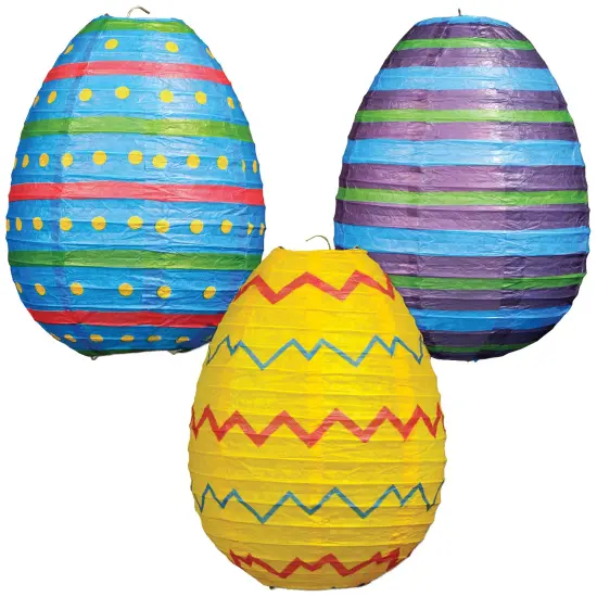 Easter Egg Paper Lanterns (Pack of 6) {1}