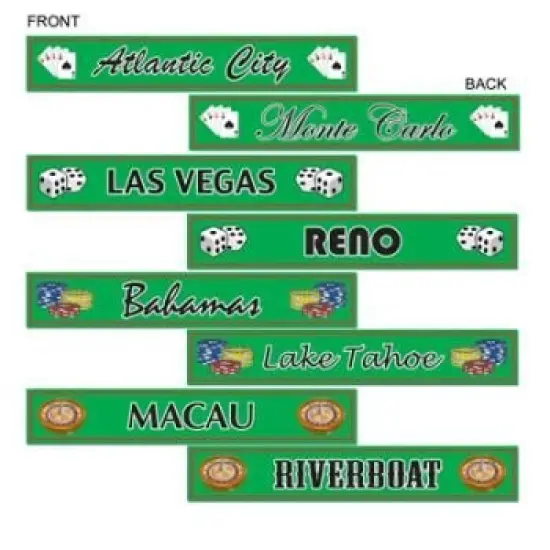 Gambling Destination St Sign Cutouts (Pack of 12) {1}