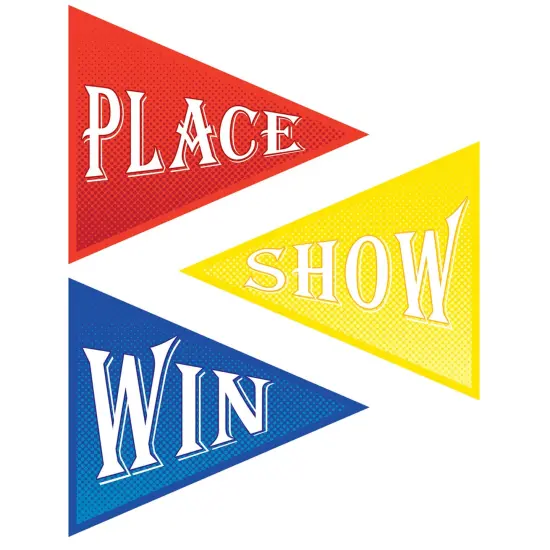 Win, Place & Show Cutouts, (Pack of 12) {1}