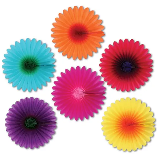 Mini Flower Fans (Pack of 12) {1}