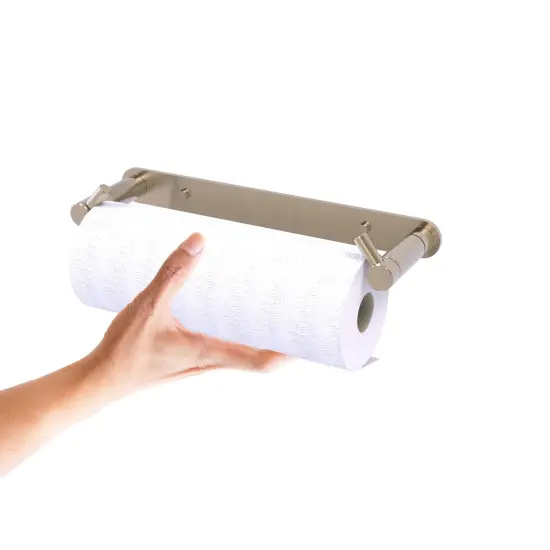 Fresno Collection Wall Mounted Rollerless Paper Towel Holder - Antique Pewter {1}