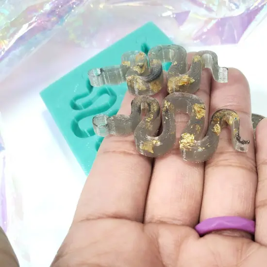 Snake Earring Silicone Mold (C10) {2}