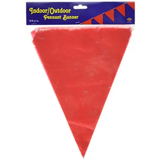 Red Pennant Banner (Pack of 12) {1}