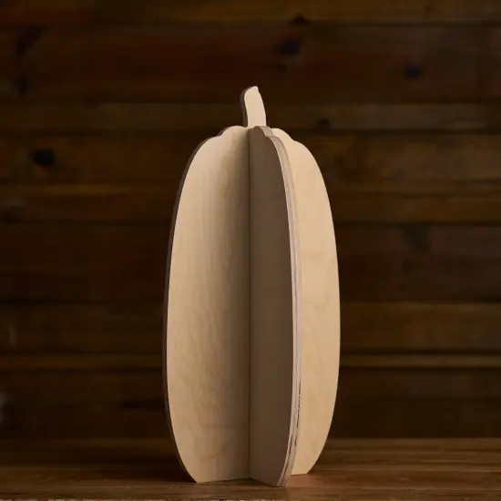 17 in. Unfinished Slotted Pumpkin {1}