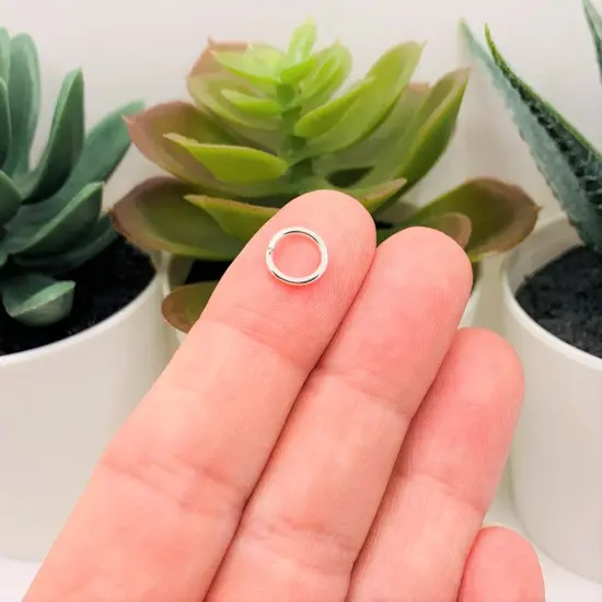 100, 500 or 1,000 Pieces: 8 mm Silver plated Open Jump Rings, 18g {3}