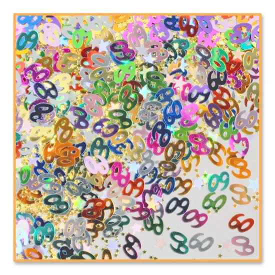 60 & Stars Confetti (Pack of 6) {1}