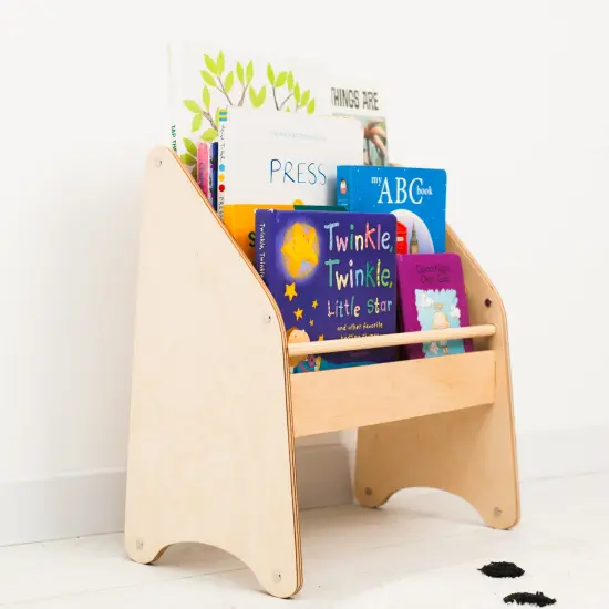 Montessori Bookshelf, Wooden Kids Bookcase,Baby Neutral Room Storage, Nursery Decor {4}