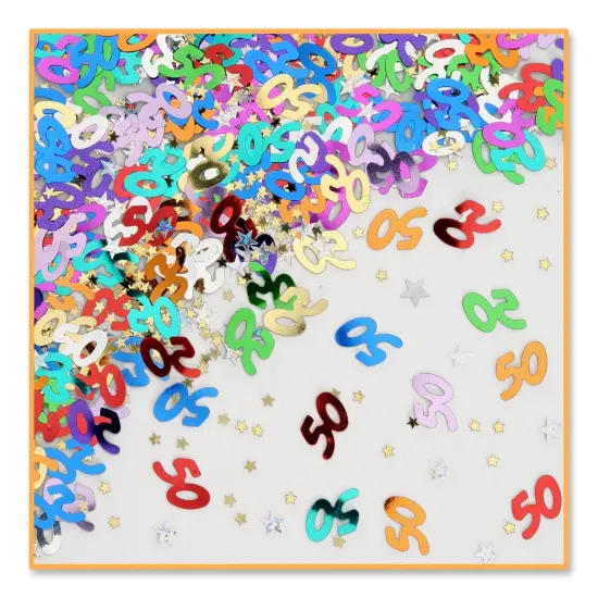 50 & Stars Confetti (Pack of 6) {1}