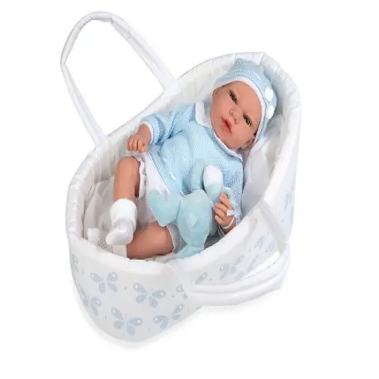 Introducing the Ann Lauren Dolls 15.2 Inch Baby Doll with Butterfly Bassinet - Blue {1}