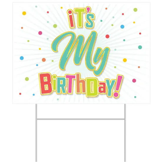 Plastic Its My Birthday! Yard Sign, (Pack Of 6) {1}